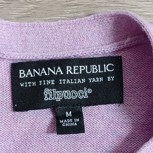 Banana Republic Fine Italian Yarn by Filpucci Tie Back Wool Cashmere Swe… - Picture 11 of 15